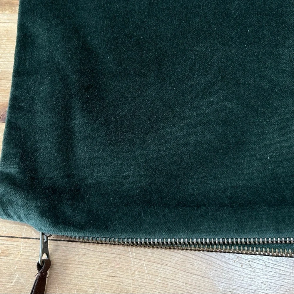Pottery Barn Everywhere Pillow Hunter Green Velvet. - Picture 5 of 9